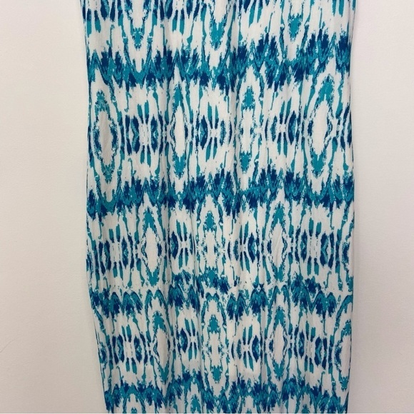 Forest Lily maxi dress blue white bohemian size 6 sleeveless lightweight jersey - Picture 8 of 16